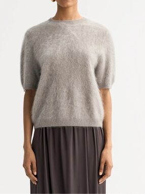 Alpaca Cozy Fuzzy Sleeveless Knit Top in Dusty Mauve